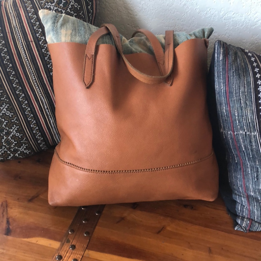 JCrew Transport tote leather cognac